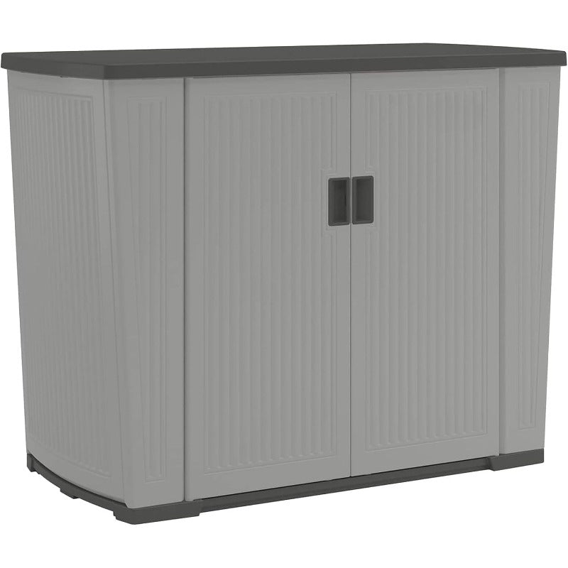 Peppercorn‑Gray XL Lockable Outdoor Storage Cabinet