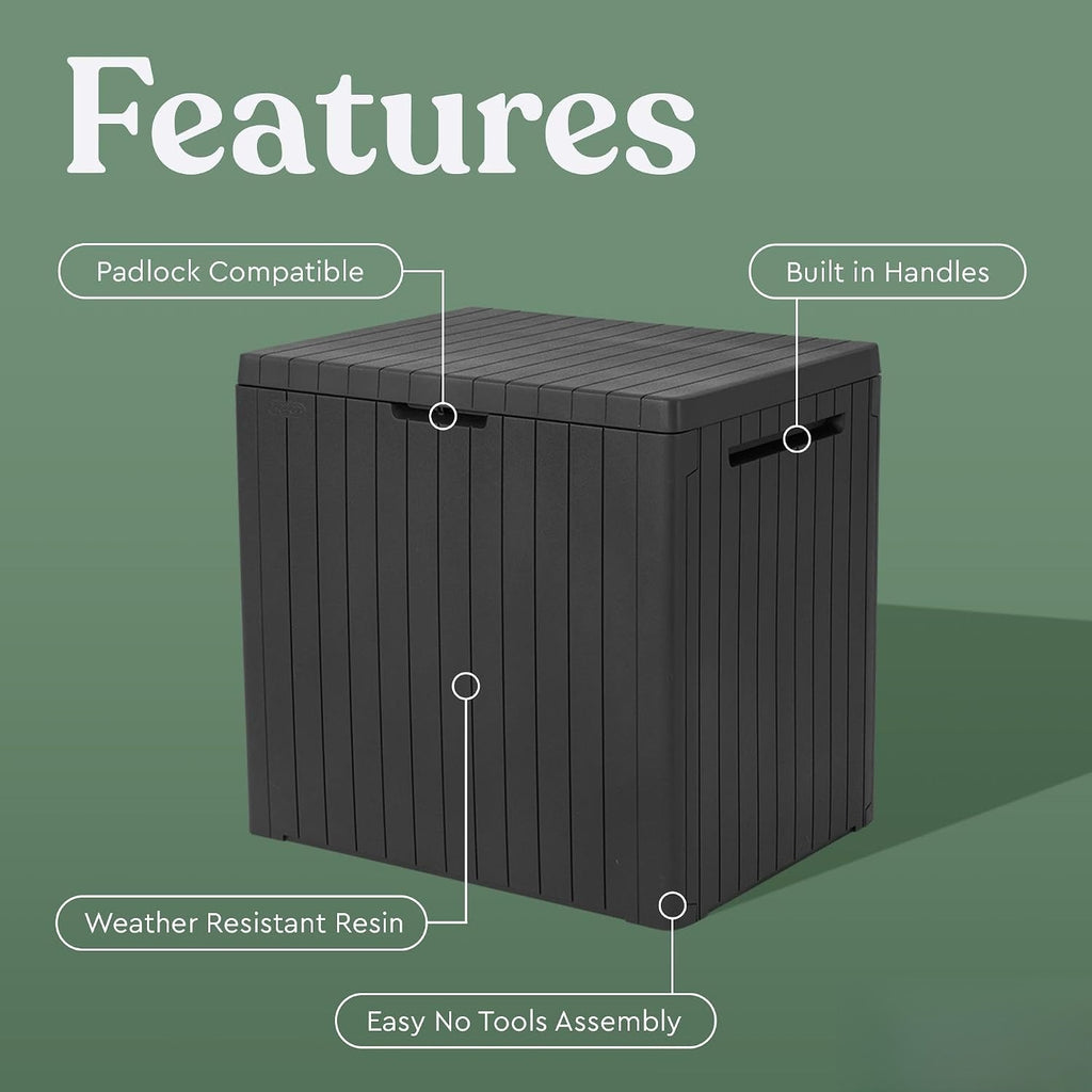 30‑Gal Outdoor Storage Box Side Table