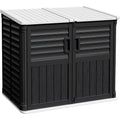 Black Resin Lockable Outdoor Storage Shed