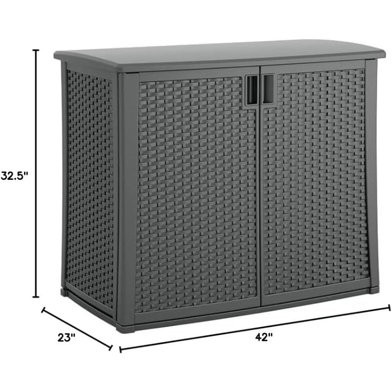 Cool‑Gray Lockable Outdoor Storage Cabinet