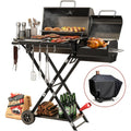 Portable Suitcase‑Style Charcoal Grill Smoker