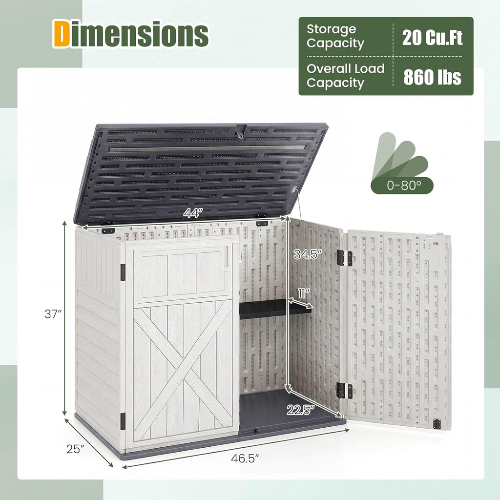Large Resin Outdoor Storage Cabinet with Shelf  今天 10:47