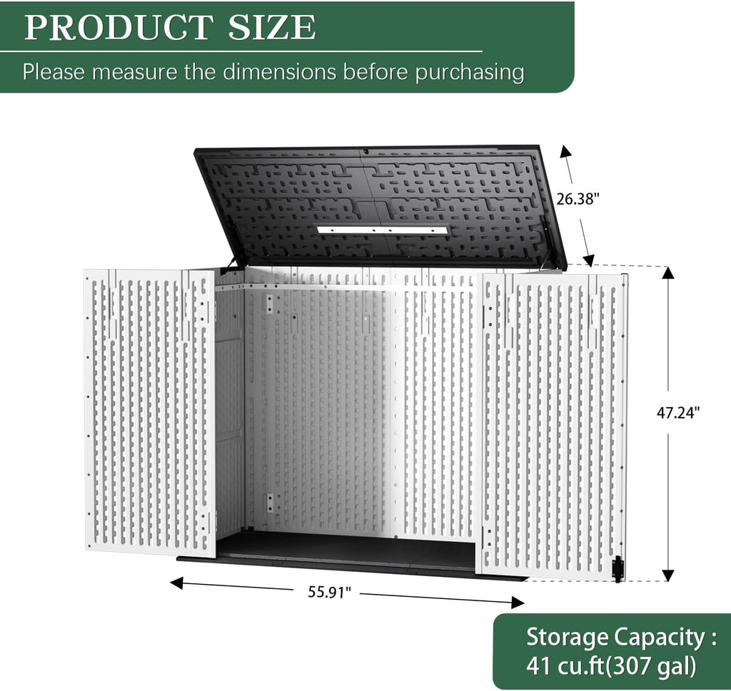 Resin Waterproof Outdoor Storage Shed
