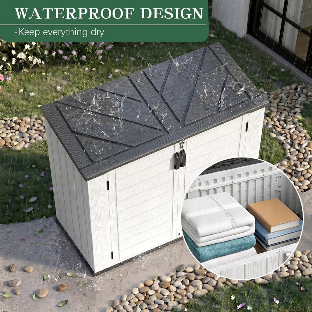 Resin Waterproof Outdoor Storage Shed