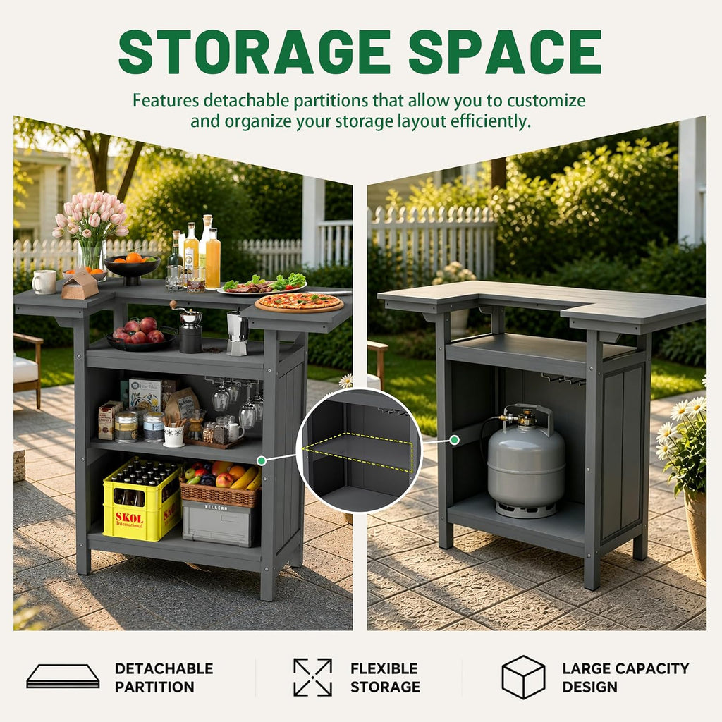 HDPE All‑Weather Outdoor Bar Table