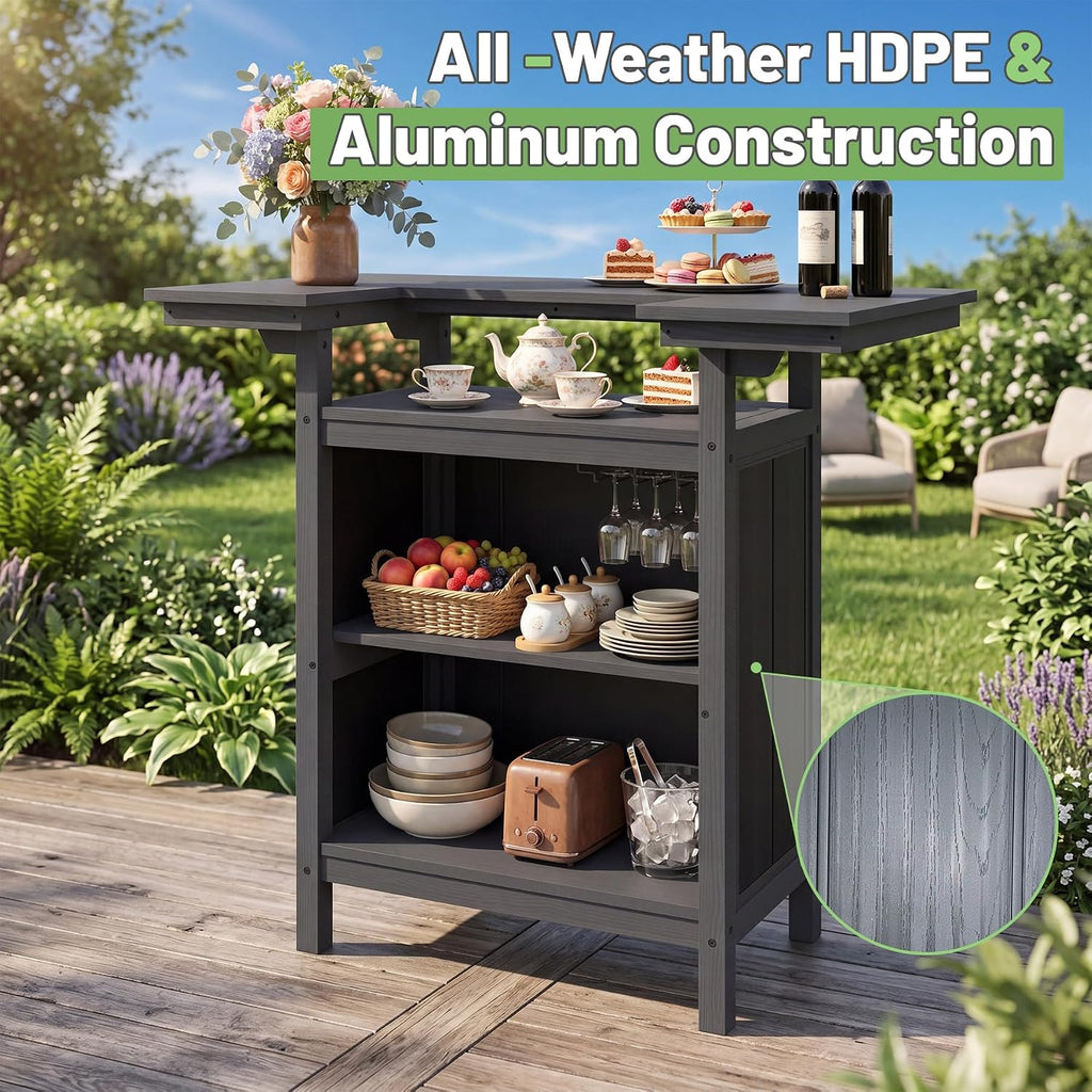HDPE Aluminum Frame Outdoor Patio Bar