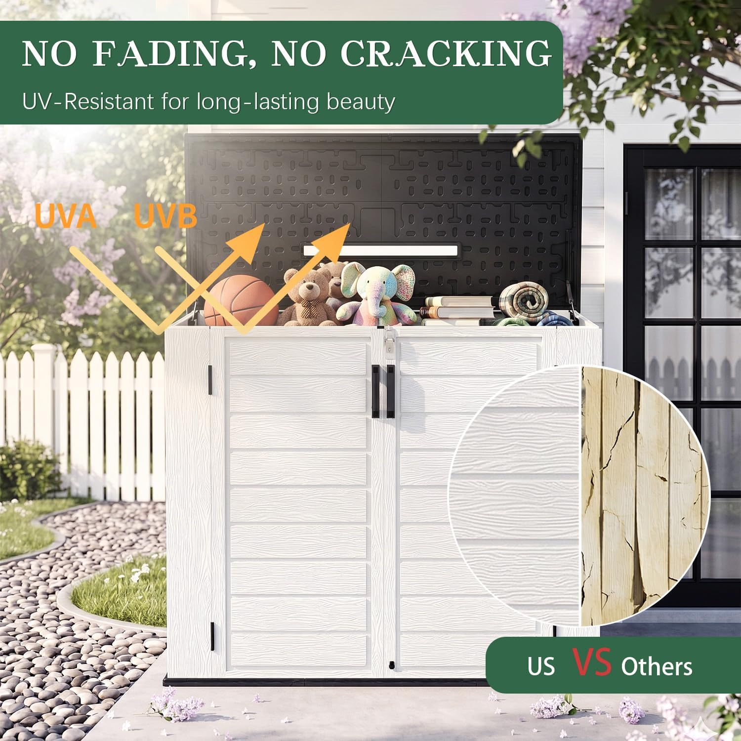 Resin Waterproof Outdoor Storage Shed