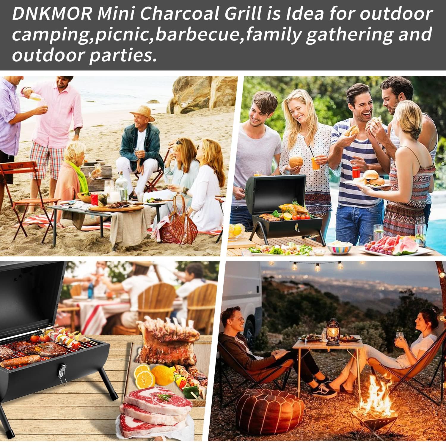 Portable Tabletop Charcoal BBQ Grill