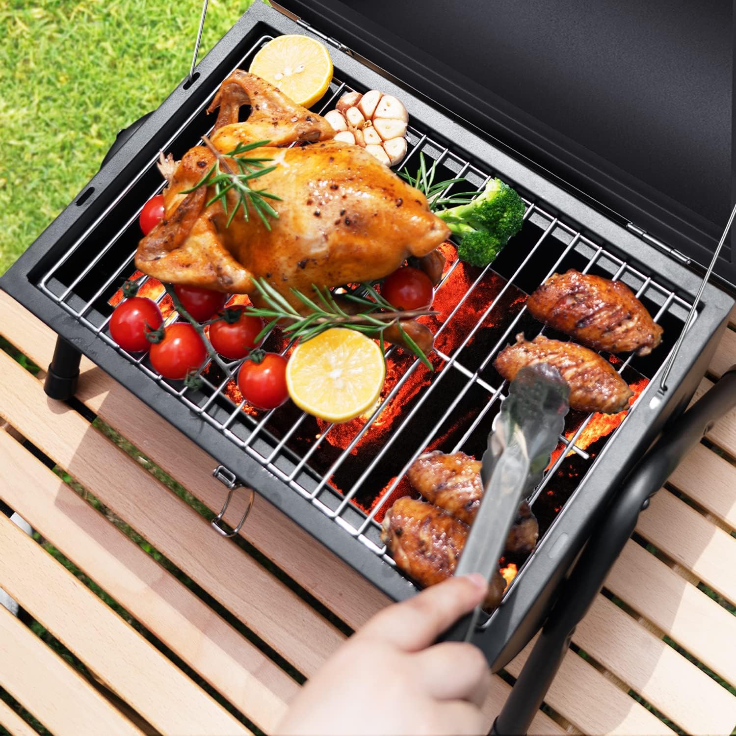 Portable Tabletop Charcoal BBQ Grill