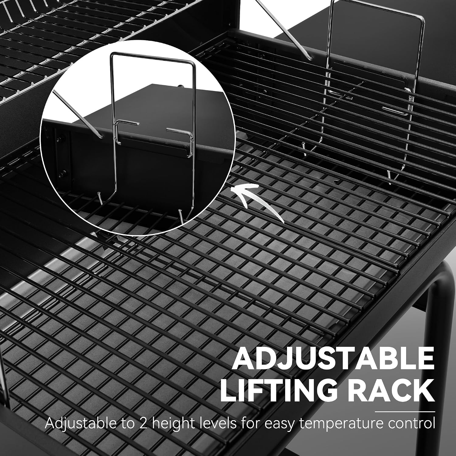28‑Inch Barrel Charcoal Grill with Warming Rack