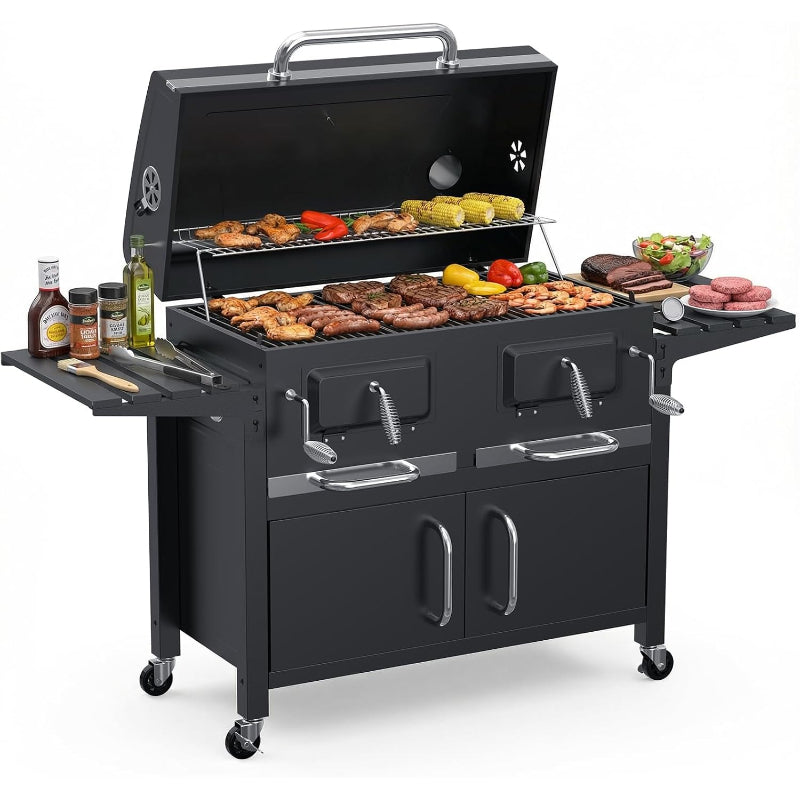 Oversized Charcoal Grill & Smoker