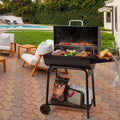 28‑Inch Barrel Charcoal Grill with Warming Rack