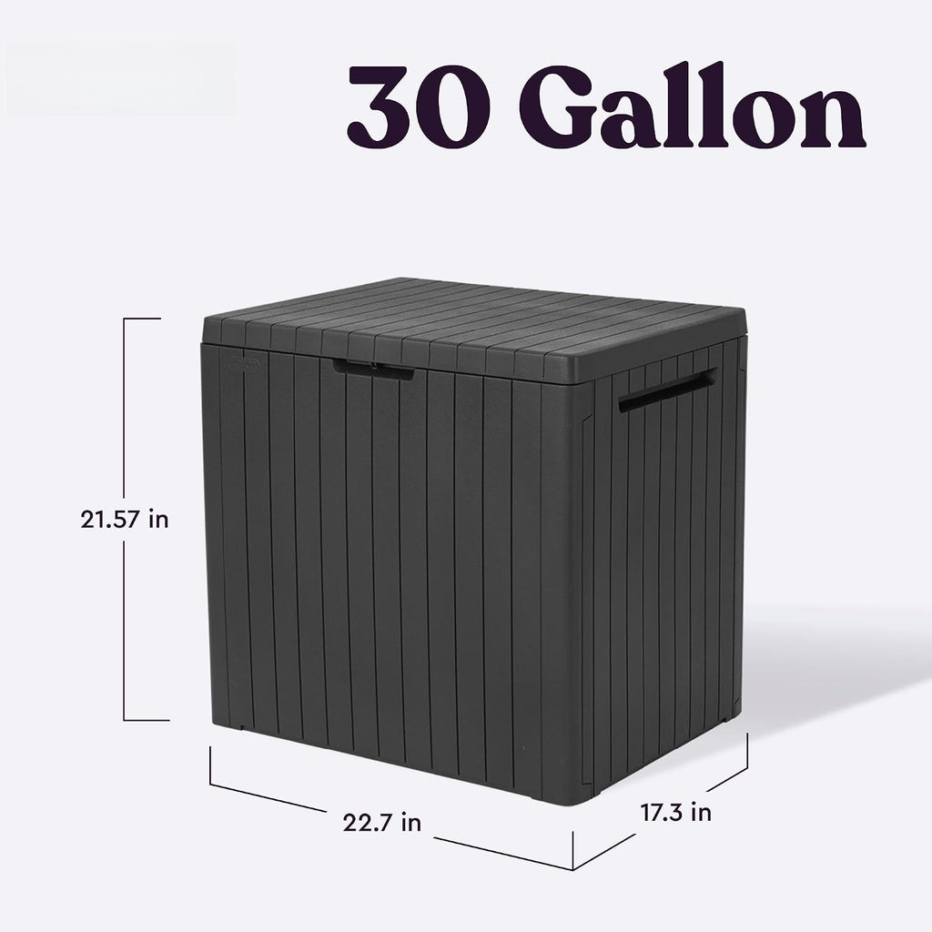 30‑Gal Outdoor Storage Box Side Table