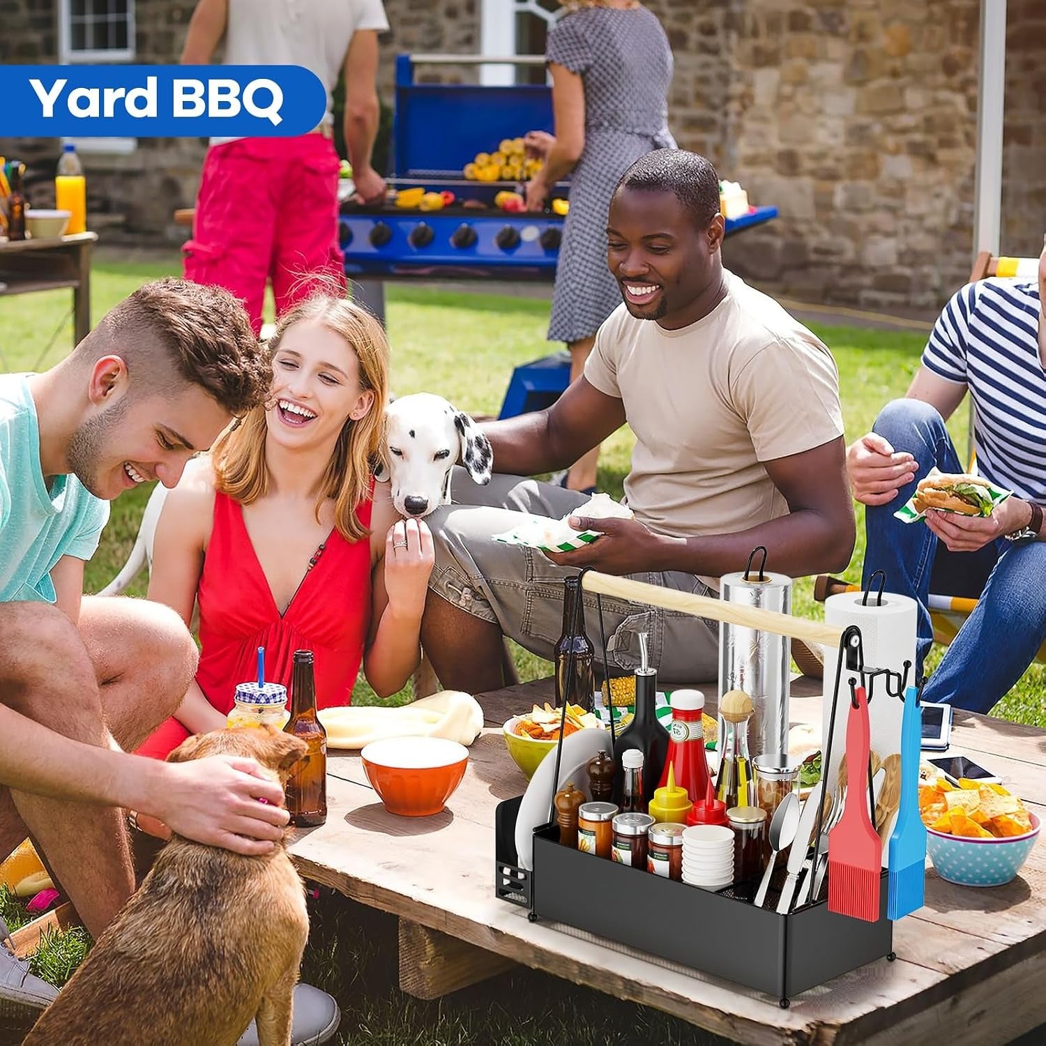 BBQ Grill Caddy with Paper Towel Holders