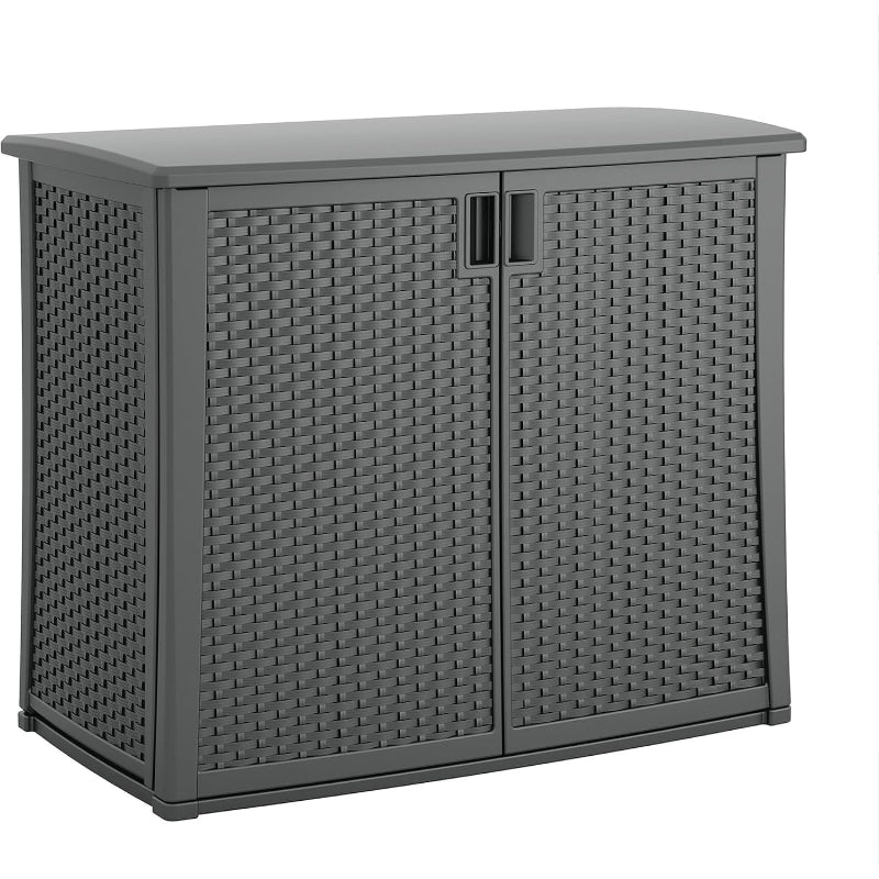 Cool‑Gray Lockable Outdoor Storage Cabinet