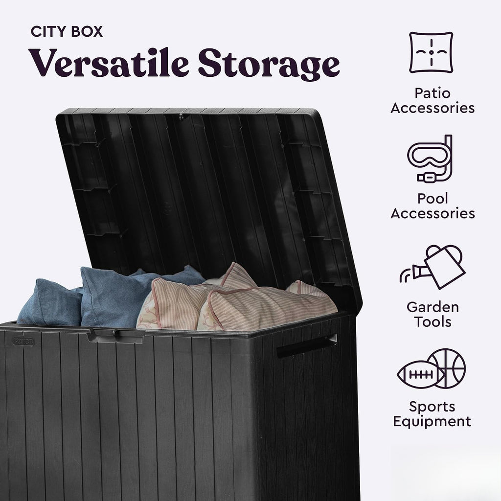 30‑Gal Outdoor Storage Box Side Table