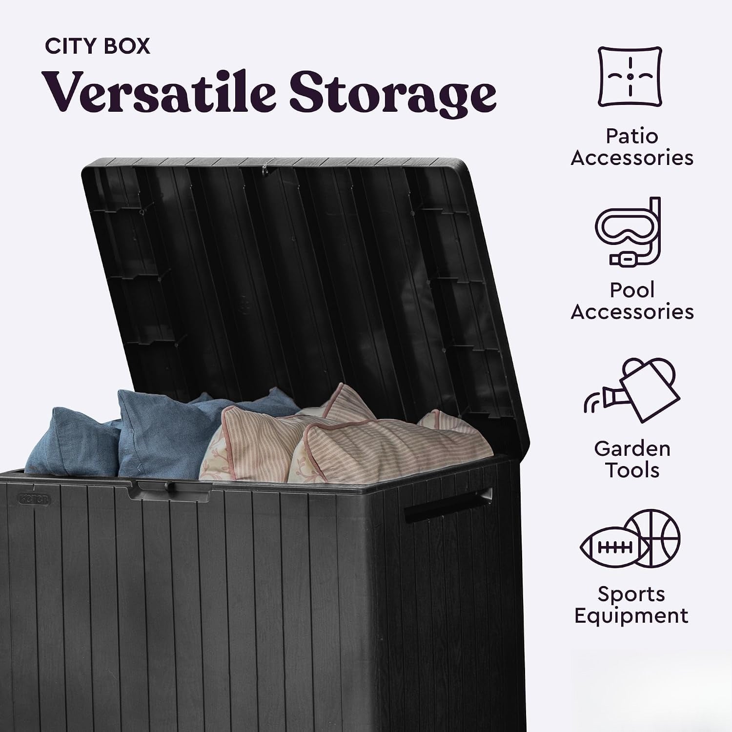 30‑Gal Outdoor Storage Box Side Table