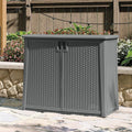 Cool‑Gray Lockable Outdoor Storage Cabinet