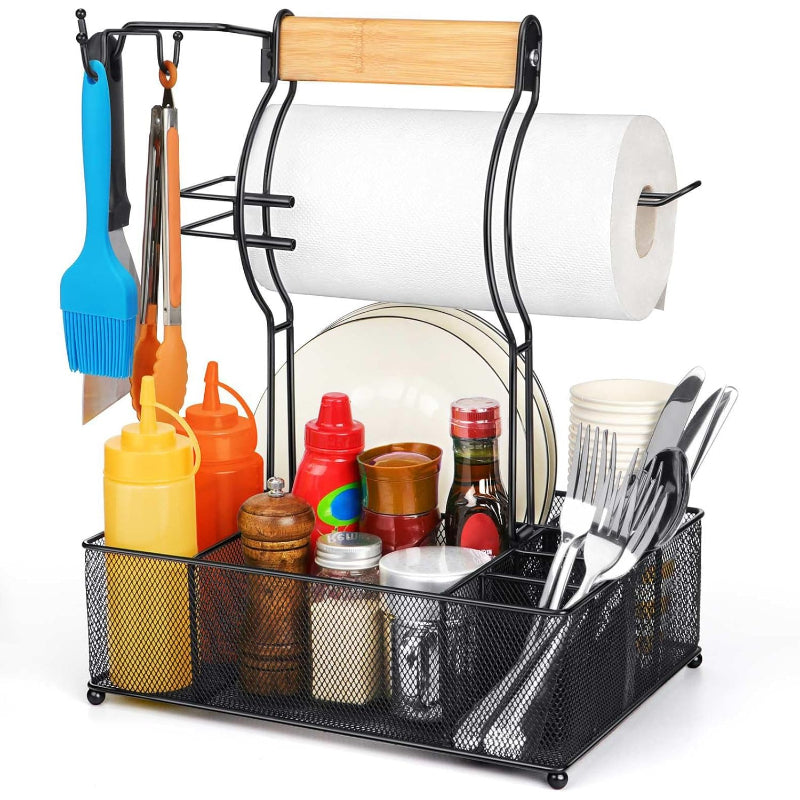 BBQ Grill Caddy with Paper Towel Holder